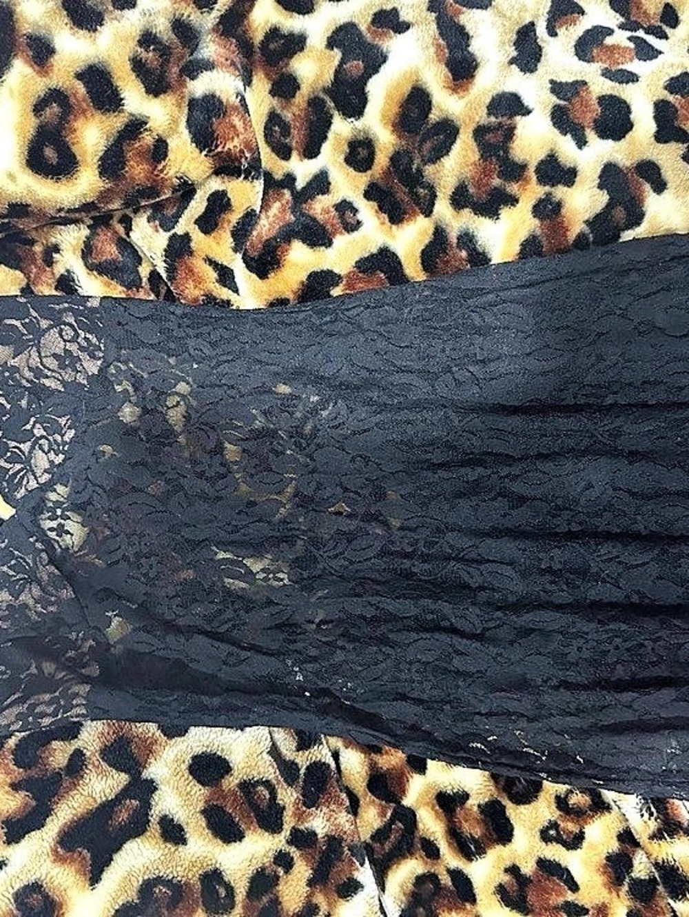 I.AM.GIA Amber Lace Slip Dress Black & Brown Small